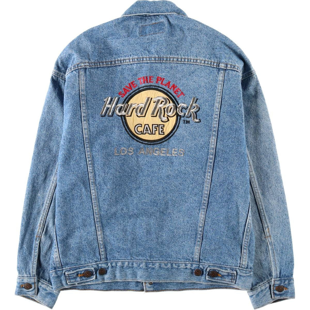 1990'S Levi's 70507-4890 Hard Rock Cafe Denim Jacket, Made in USA, Men's Size S (approx.), Vintage cotton blue type Vintage Second Hand