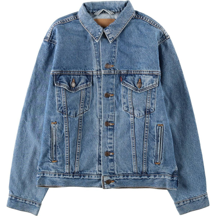 90'S Levi's 70507-0389 denim jacket, made in the USA, men's size L, vintage cotton blue type Vintage Second Hand