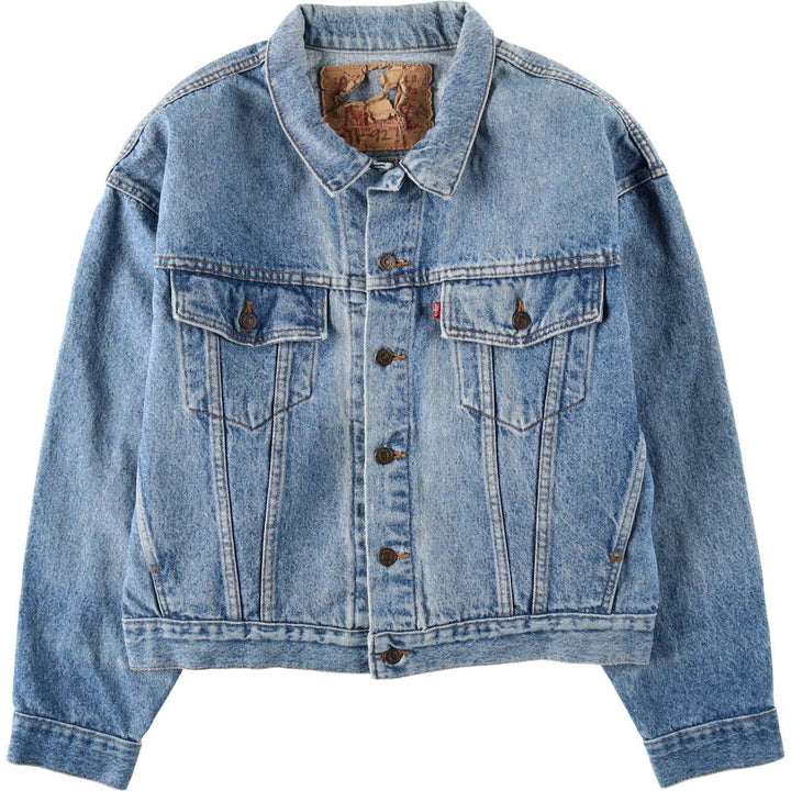 90'S Levi's 70598-4891 Large Patch Denim Jacket, Made in USA, Men's M, Vintage cotton blue type Vintage Second Hand