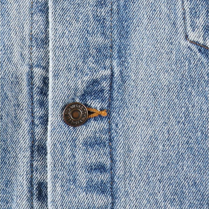 90'S Levi's 70598-4891 Large Patch Denim Jacket, Made in USA, Men's M, Vintage cotton blue type Vintage Second Hand