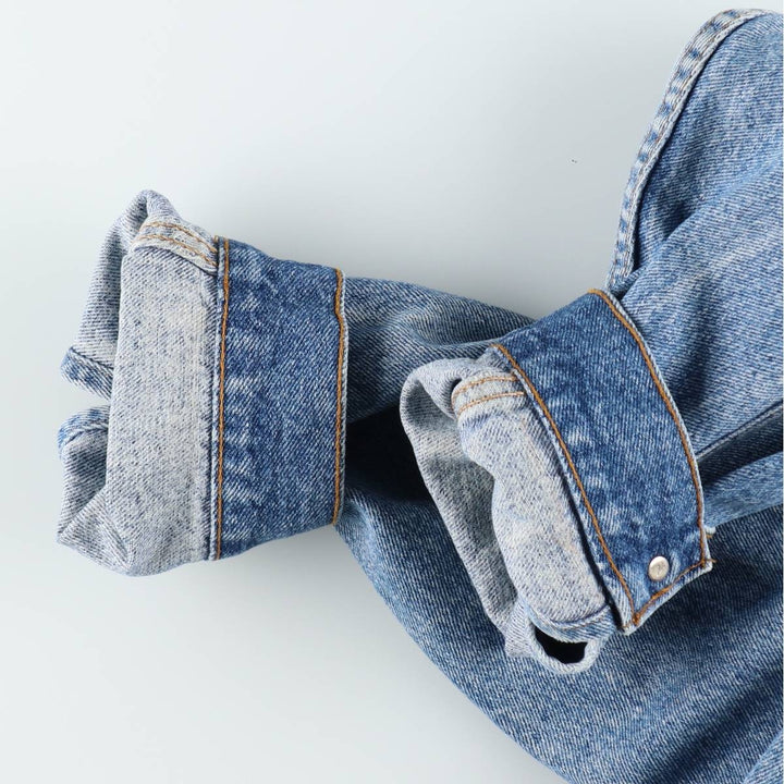 90'S Levi's 70598-4891 Large Patch Denim Jacket, Made in USA, Men's M, Vintage cotton blue type Vintage Second Hand