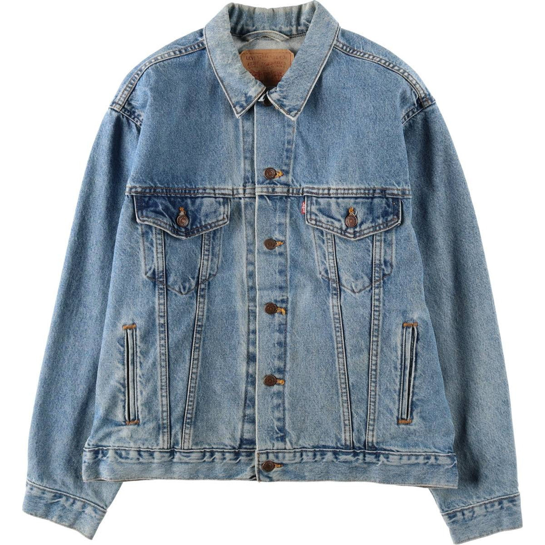 90'S Levi's 70507-0389 denim jacket, denim jacket, made in USA, men's size M, vintage cotton blue type Vintage Second Hand