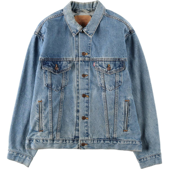 90'S Levi's 70507-0389 denim jacket, denim jacket, made in USA, men's size M, vintage cotton blue type Vintage Second Hand