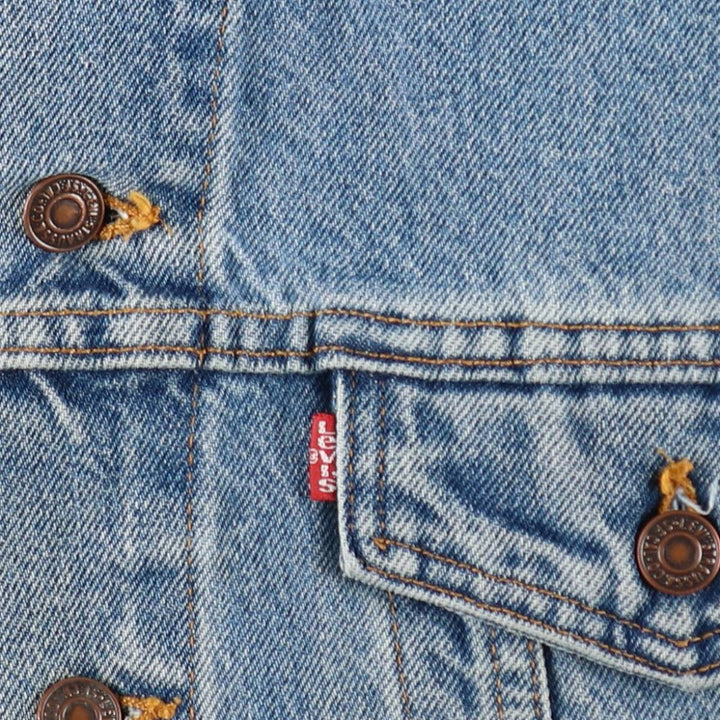 90'S Levi's 70507-0389 denim jacket, denim jacket, made in USA, men's size M, vintage cotton blue type Vintage Second Hand