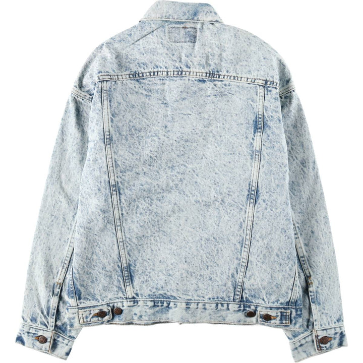 80s-90'S Levi's 70507-0219 Chemical Wash Denim Jacket, Made in USA, Men's Size M (Equivalent), Vintage cotton blue type Vintage Second Hand
