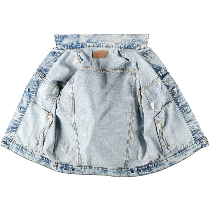 80s-90'S Levi's 70507-0219 Chemical Wash Denim Jacket, Made in USA, Men's Size M (Equivalent), Vintage cotton blue type Vintage Second Hand
