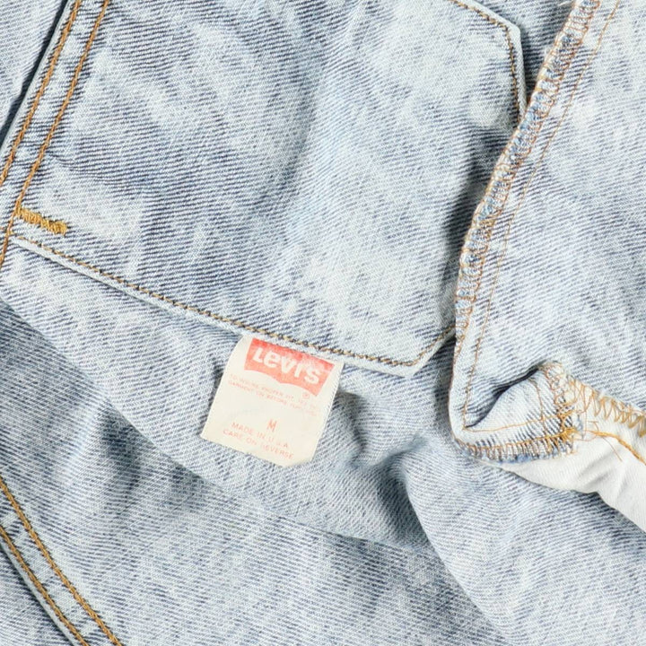 80s-90'S Levi's 70507-0219 Chemical Wash Denim Jacket, Made in USA, Men's Size M (Equivalent), Vintage cotton blue type Vintage Second Hand