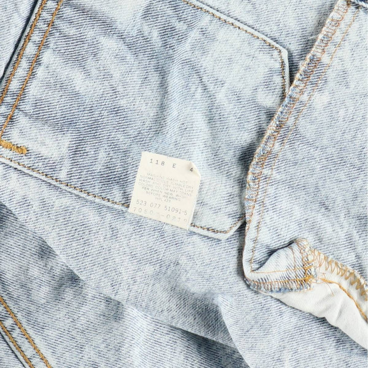 80s-90'S Levi's 70507-0219 Chemical Wash Denim Jacket, Made in USA, Men's Size M (Equivalent), Vintage cotton blue type Vintage Second Hand