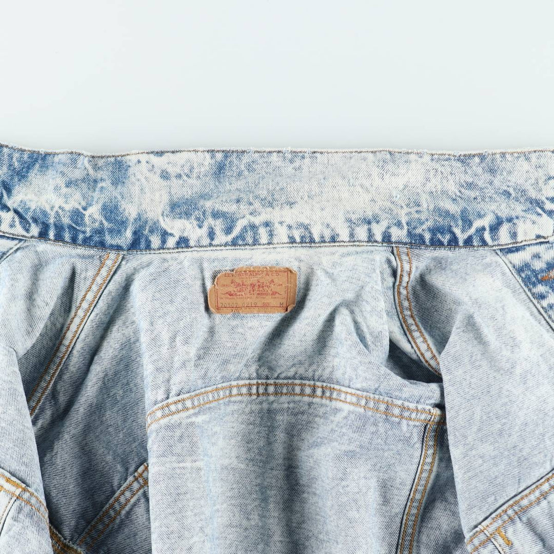 80s-90'S Levi's 70507-0219 Chemical Wash Denim Jacket, Made in USA, Men's Size M (Equivalent), Vintage cotton blue type Vintage Second Hand