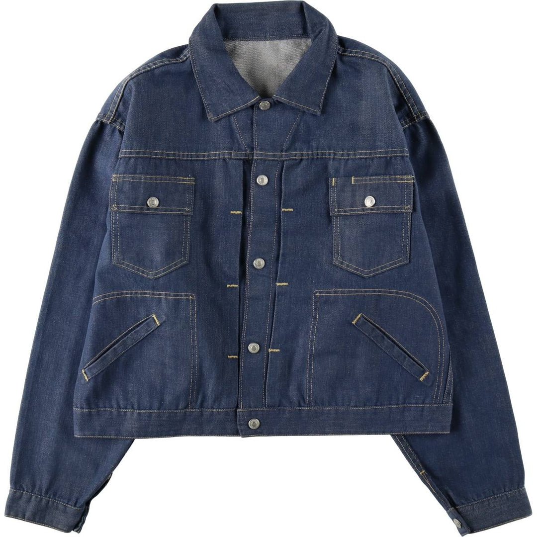 2nd Type Bat-Dyed Denim Jacket, Men's Size M (Equivalent), Vintage unclear navy blue type Vintage Second Hand