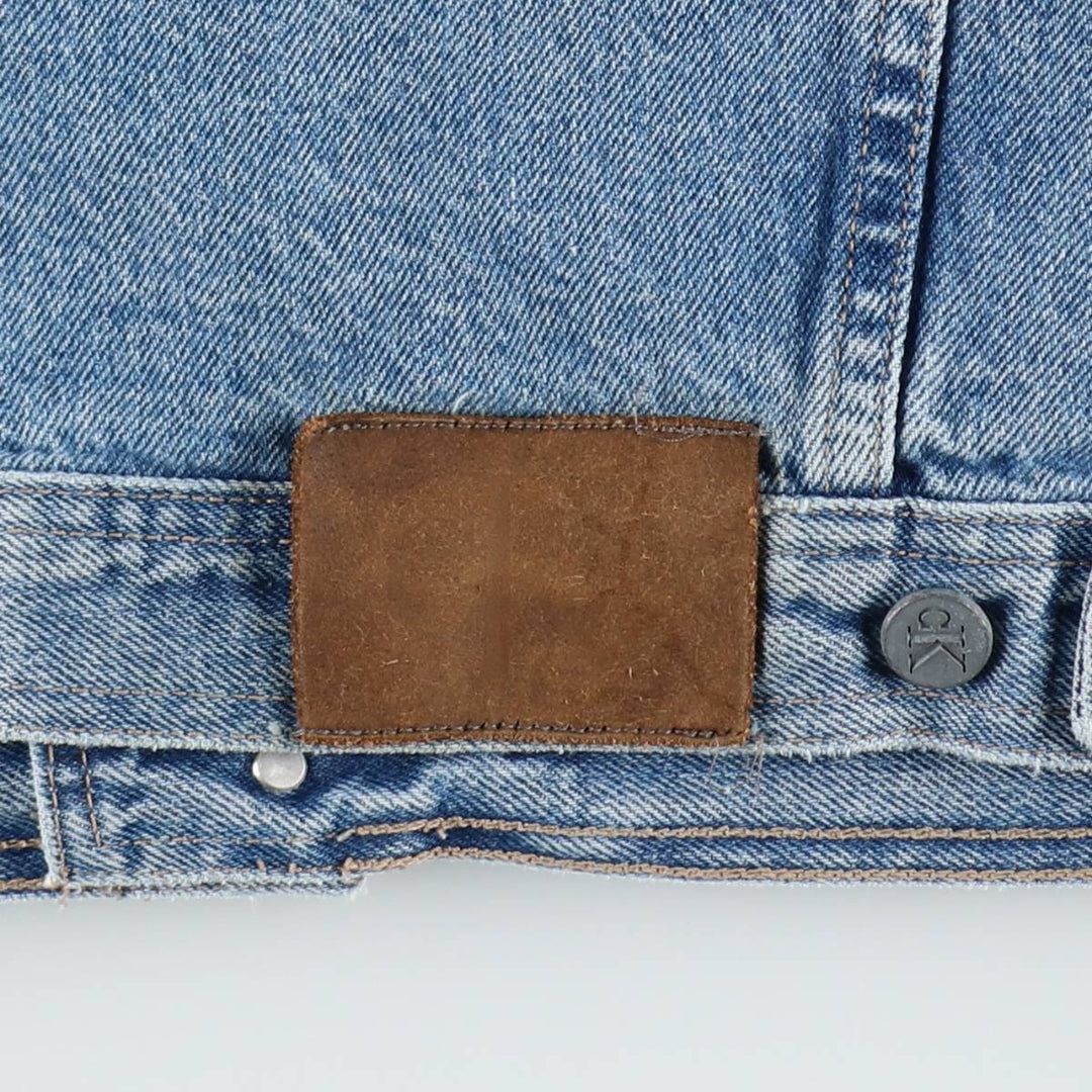 1990'S Calvin Klein denim jacket, made in USA, men's size M equivalent, vintage. cotton blue type Vintage Second Hand