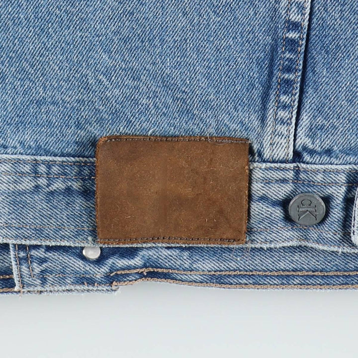 1990'S Calvin Klein denim jacket, made in USA, men's size M equivalent, vintage. cotton blue type Vintage Second Hand