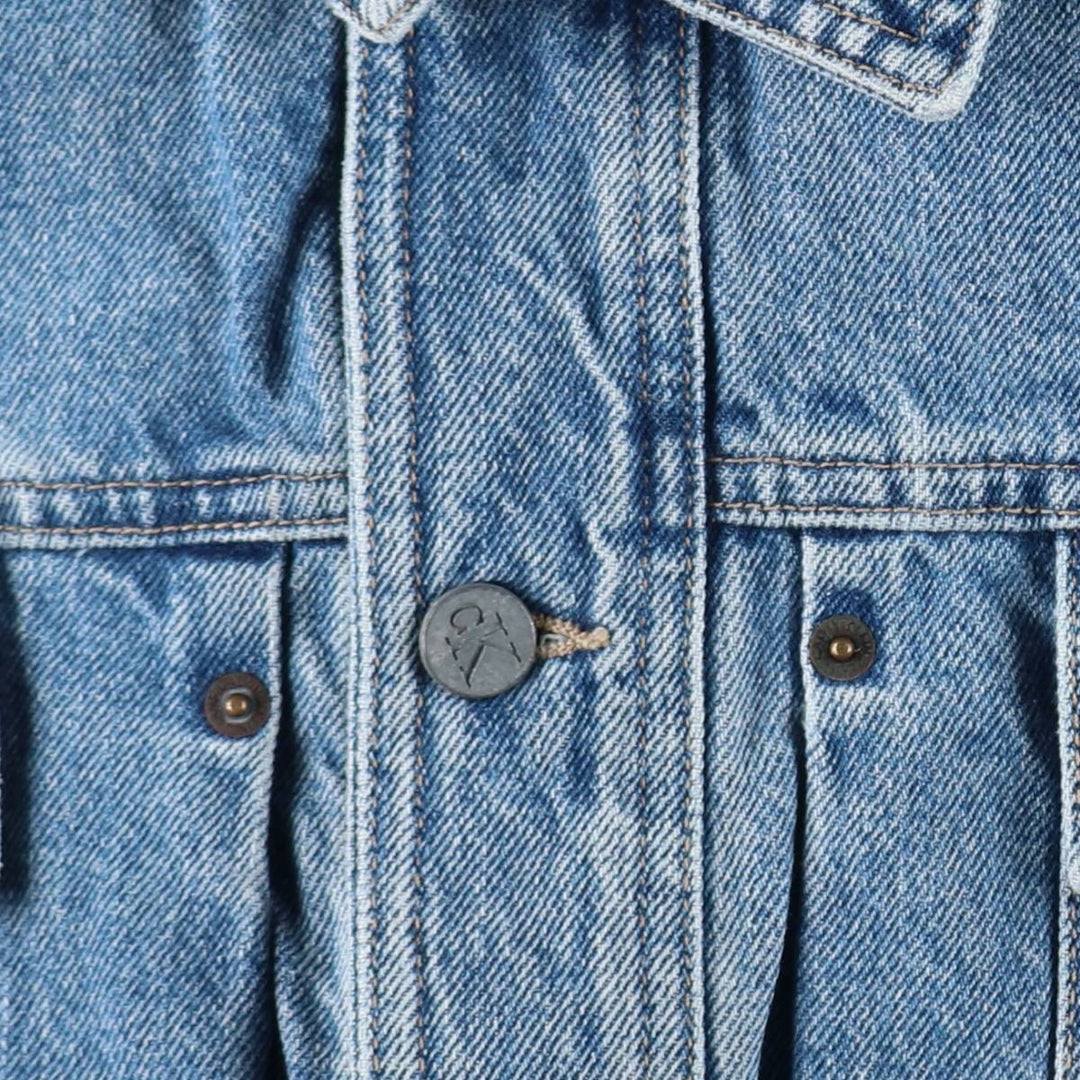 1990'S Calvin Klein denim jacket, made in USA, men's size M equivalent, vintage. cotton blue type Vintage Second Hand