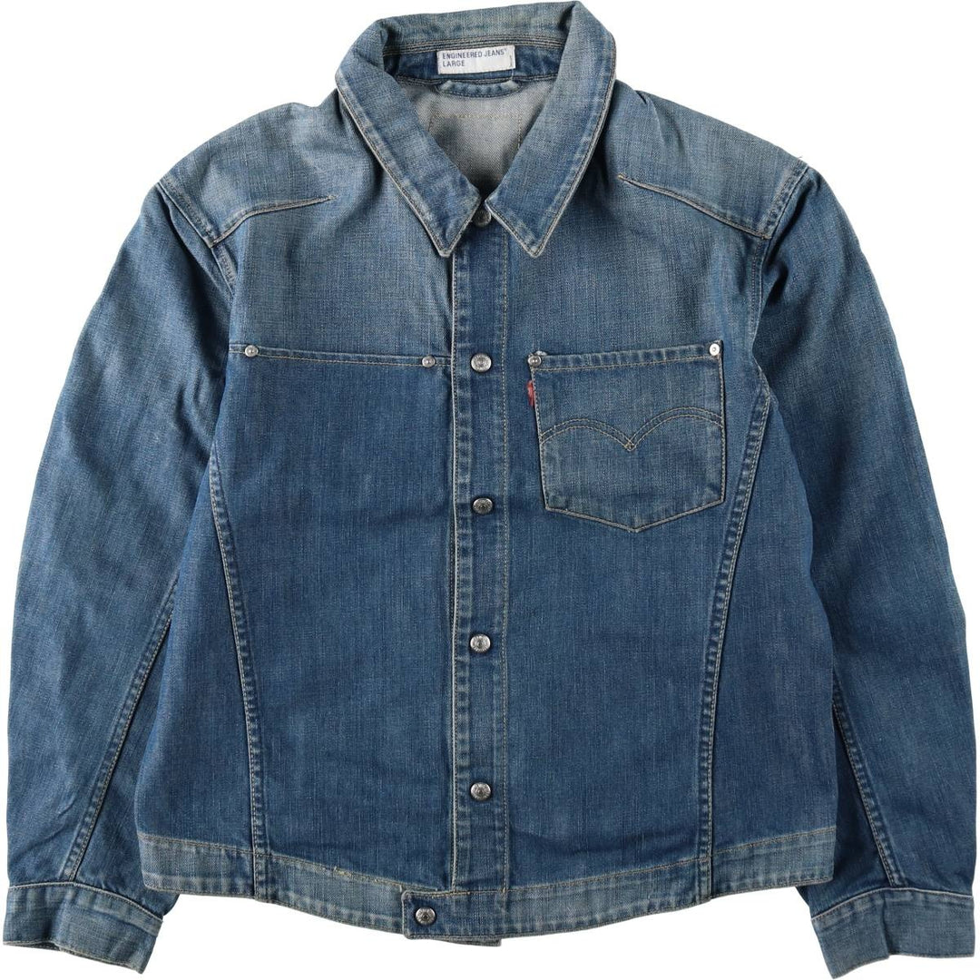 2000'S Levi's ENGINEERED Euro Model 70100-0835 Denim Jacket, Men's Size L (approx.) cotton blue type Vintage Second Hand