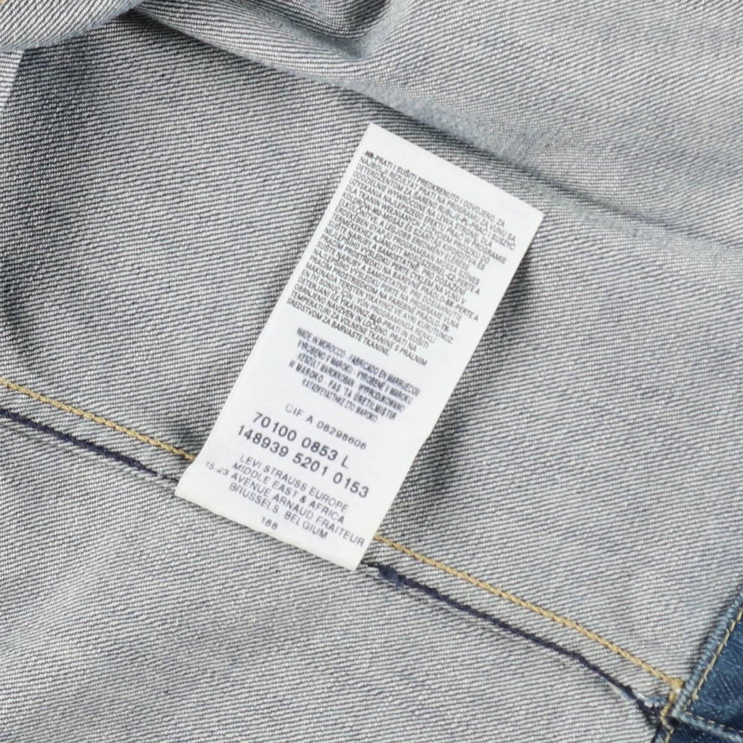 2000'S Levi's ENGINEERED Euro Model 70100-0835 Denim Jacket, Men's Size L (approx.) cotton blue type Vintage Second Hand