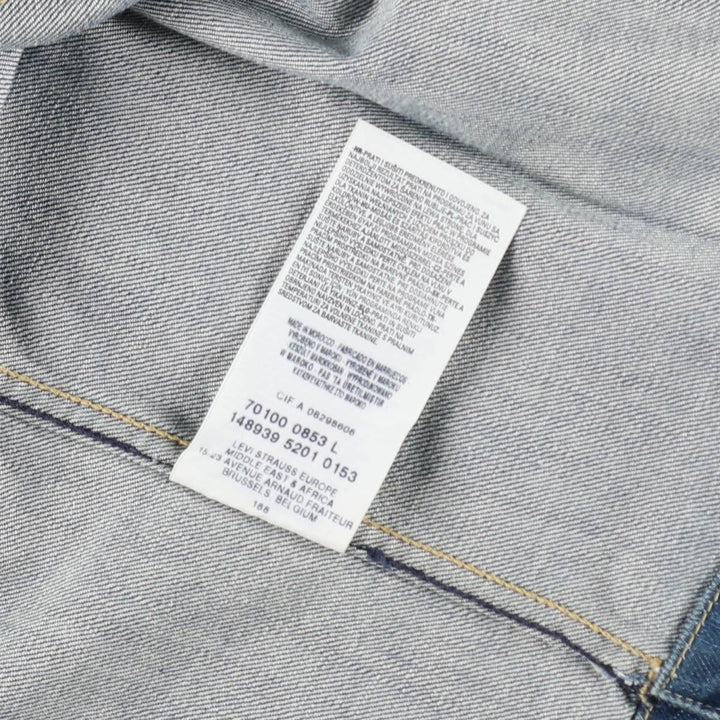 2000'S Levi's ENGINEERED Euro Model 70100-0835 Denim Jacket, Men's Size L (approx.) cotton blue type Vintage Second Hand