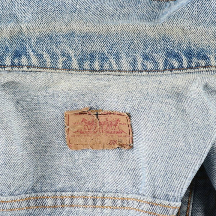 90'S Levi's 71506-0214 Denim Jacket, Made in USA, Men's Size Medium, Vintage cotton blue type Vintage Second Hand