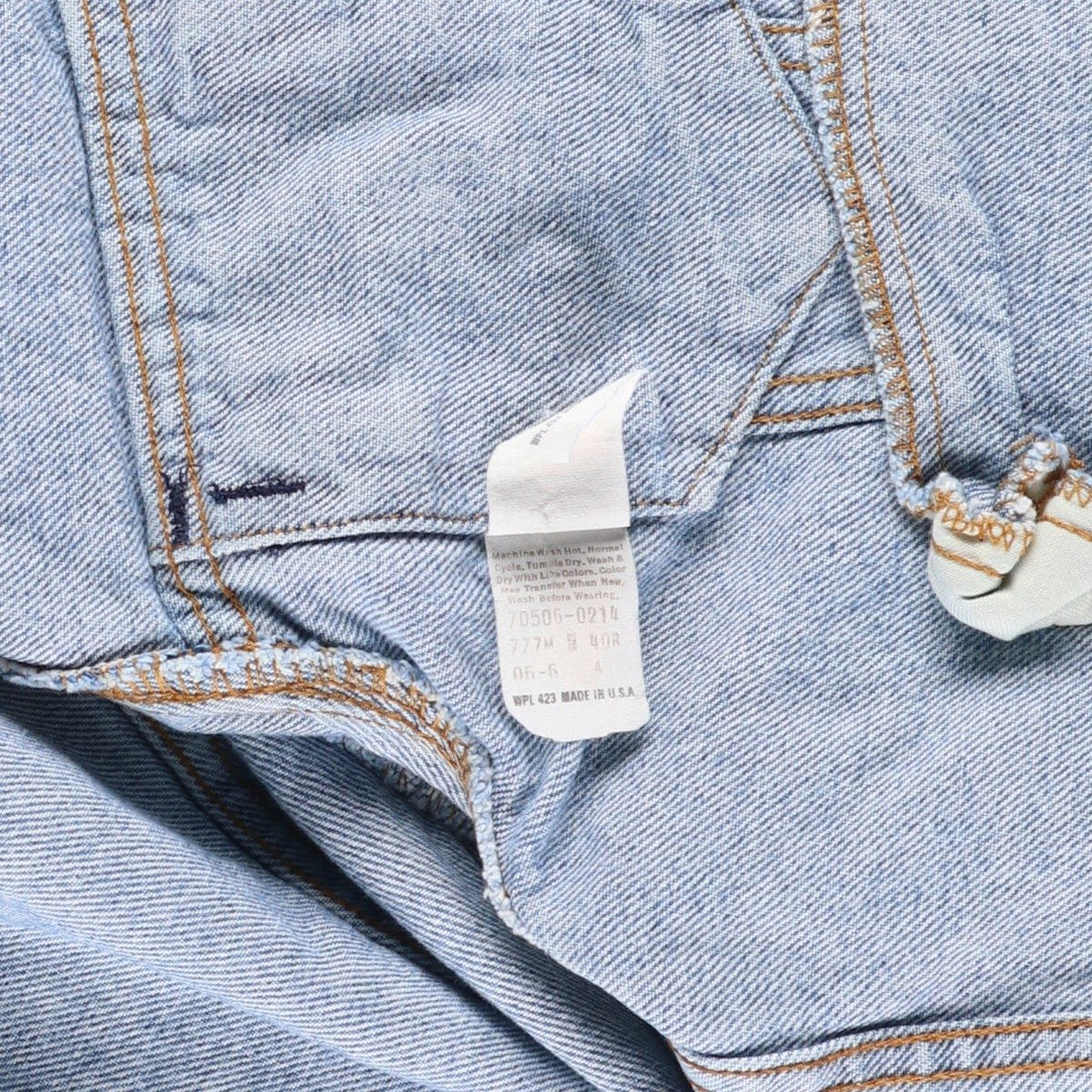 80s~90'S Levi's 70506-0214 denim jacket, denim jacket, made in USA, men's size M, vintage cotton blue type Vintage Second Hand