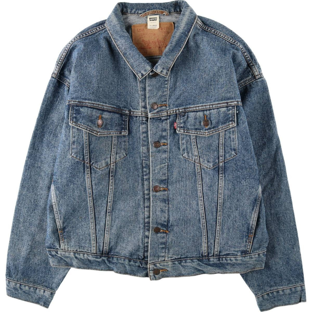 90'S Levi's 70598-4891 Large Patch Denim Jacket (Men's XL equivalent) Vintage cotton blue type Vintage Second Hand