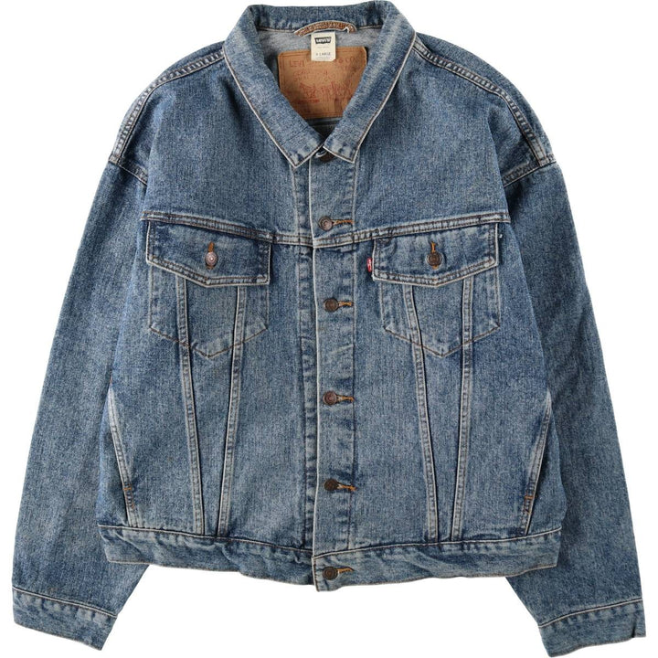 90'S Levi's 70598-4891 Large Patch Denim Jacket (Men's XL equivalent) Vintage cotton blue type Vintage Second Hand