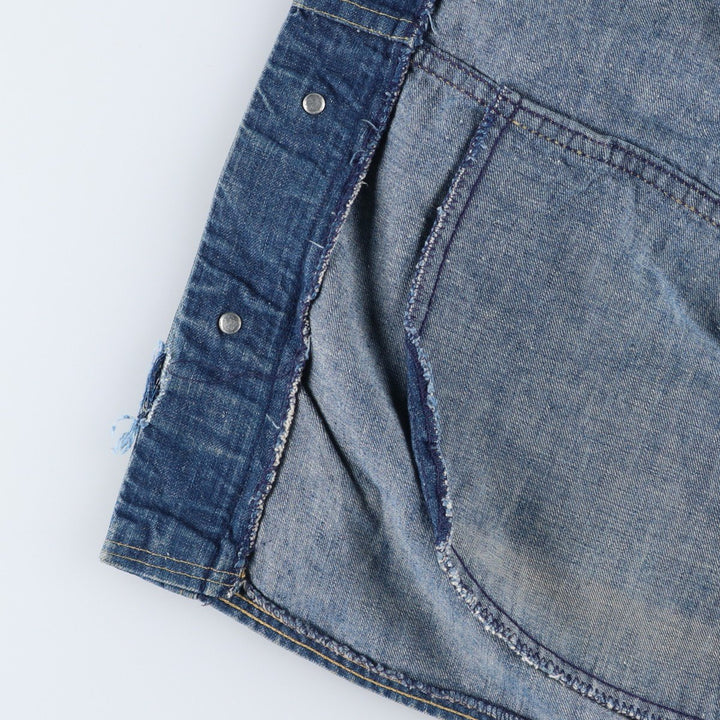 1970'S Wrangler WRAPID TRANSIT Denim Bush Jacket, Men's Size L (approx.), Vintage unclear blue type Vintage Second Hand