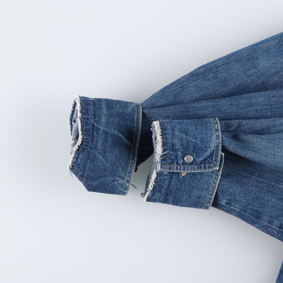 1970'S Wrangler WRAPID TRANSIT Denim Bush Jacket, Men's Size L (approx.), Vintage unclear blue type Vintage Second Hand