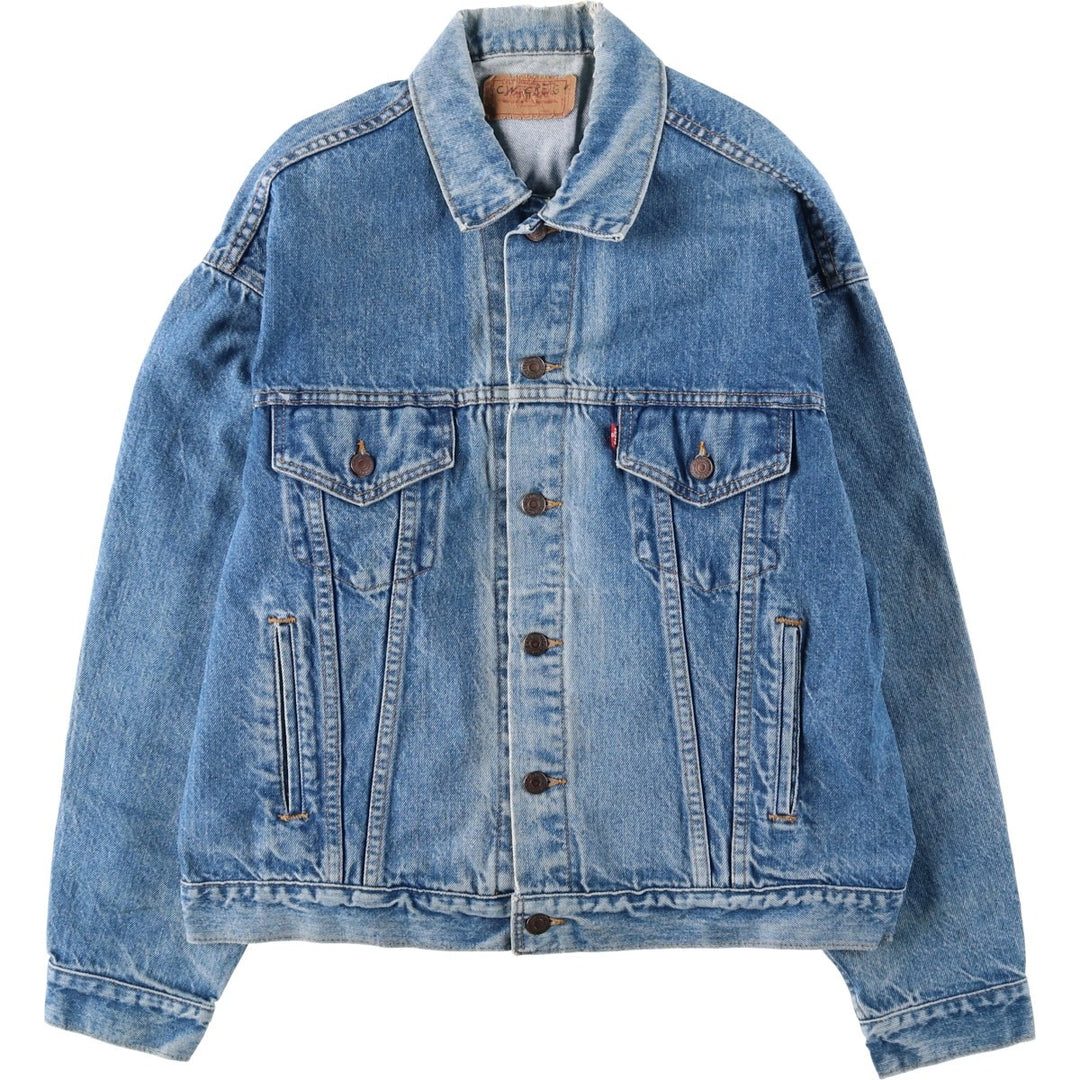 Levi's denim jacket, denim jacket, men's size XL unclear blue type Vintage Second Hand