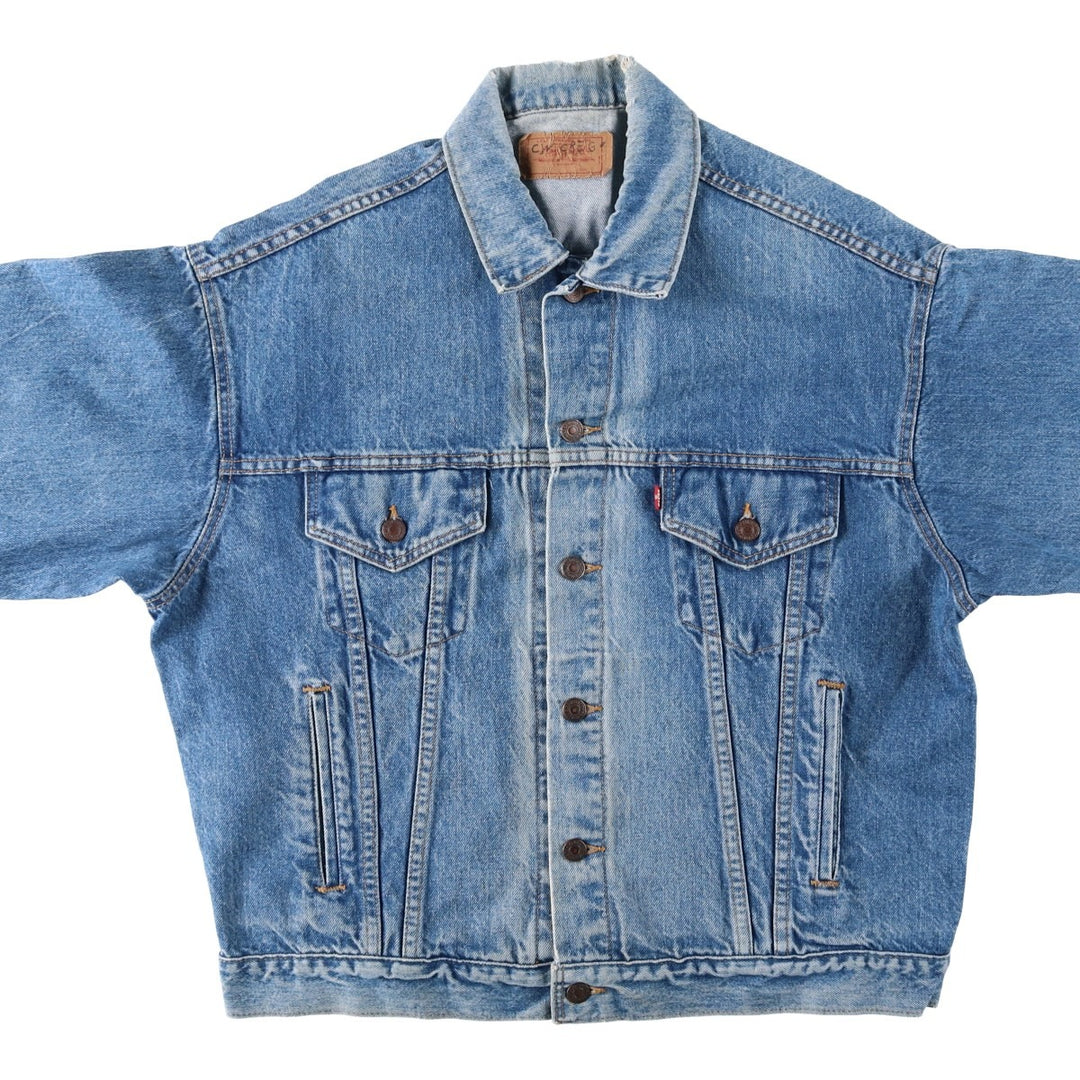 Levi's denim jacket, denim jacket, men's size XL unclear blue type Vintage Second Hand