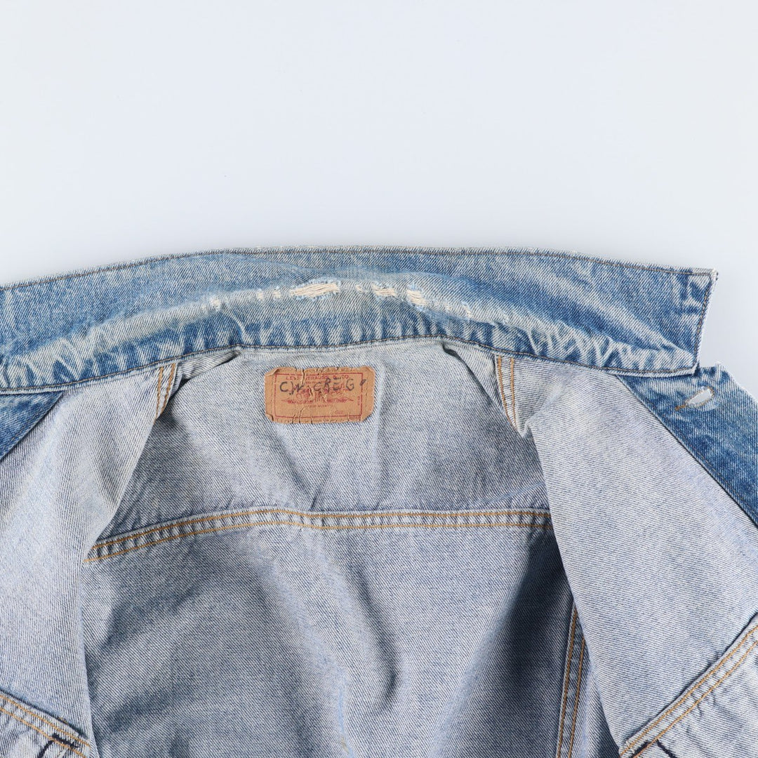 Levi's denim jacket, denim jacket, men's size XL unclear blue type Vintage Second Hand
