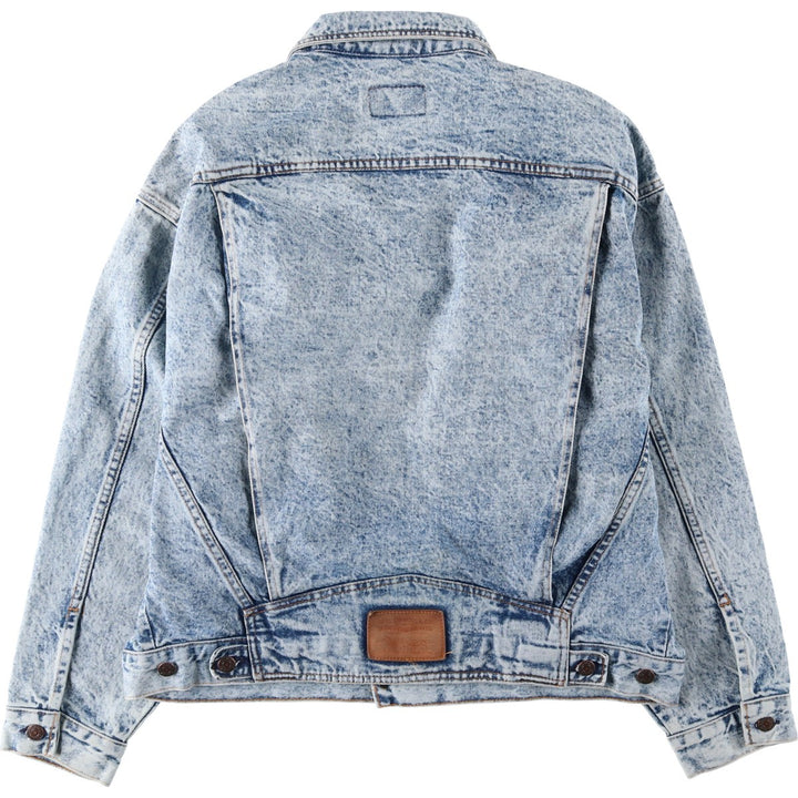 1990'S Levi's 75068-0219 Chemical Wash Denim Jacket, Made in USA, Men's Size L (approx.), Vintage cotton blue type Vintage Second Hand