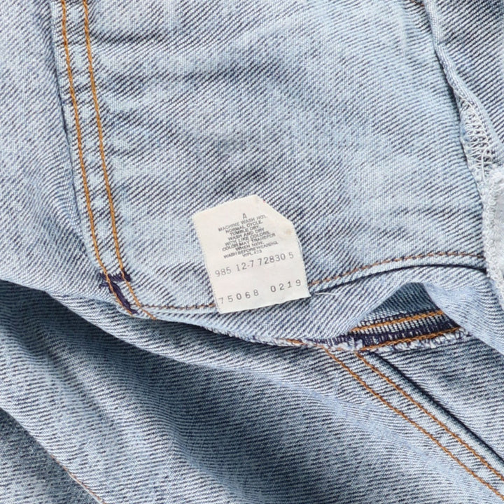1990'S Levi's 75068-0219 Chemical Wash Denim Jacket, Made in USA, Men's Size L (approx.), Vintage cotton blue type Vintage Second Hand