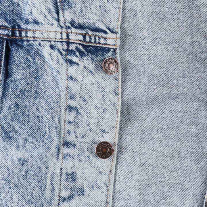 1990'S Levi's 75068-0219 Chemical Wash Denim Jacket, Made in USA, Men's Size L (approx.), Vintage cotton blue type Vintage Second Hand