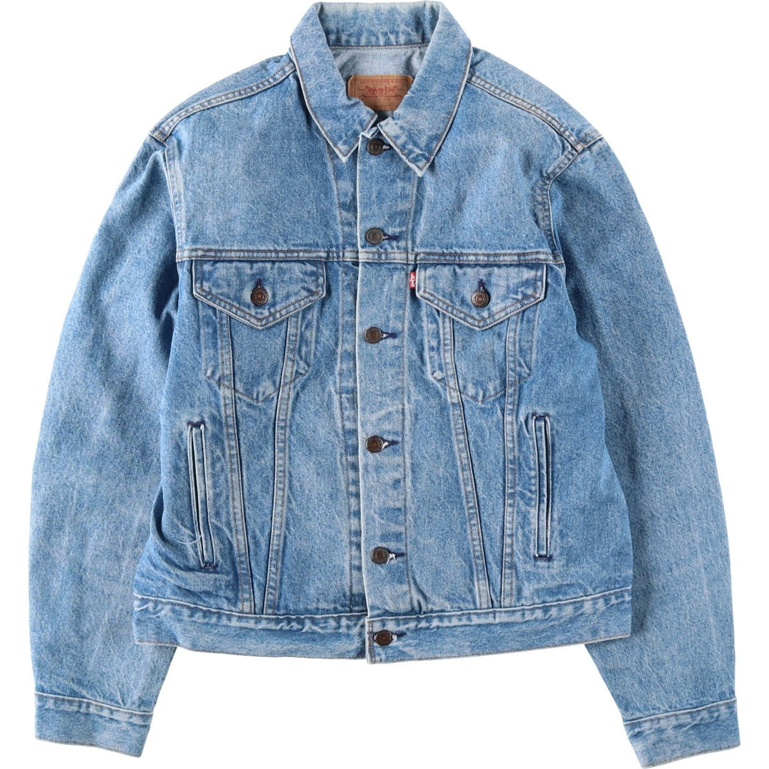 90'S Levi's 70506-0214 denim jacket, denim jacket, made in USA, men's size L, vintage cotton blue type Vintage Second Hand