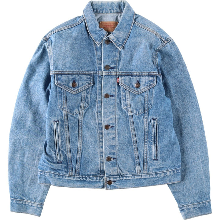 90'S Levi's 70506-0214 denim jacket, denim jacket, made in USA, men's size L, vintage cotton blue type Vintage Second Hand