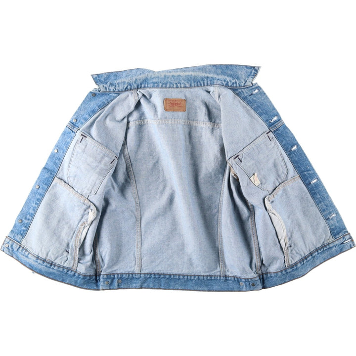 90'S Levi's 70506-0214 denim jacket, denim jacket, made in USA, men's size L, vintage cotton blue type Vintage Second Hand