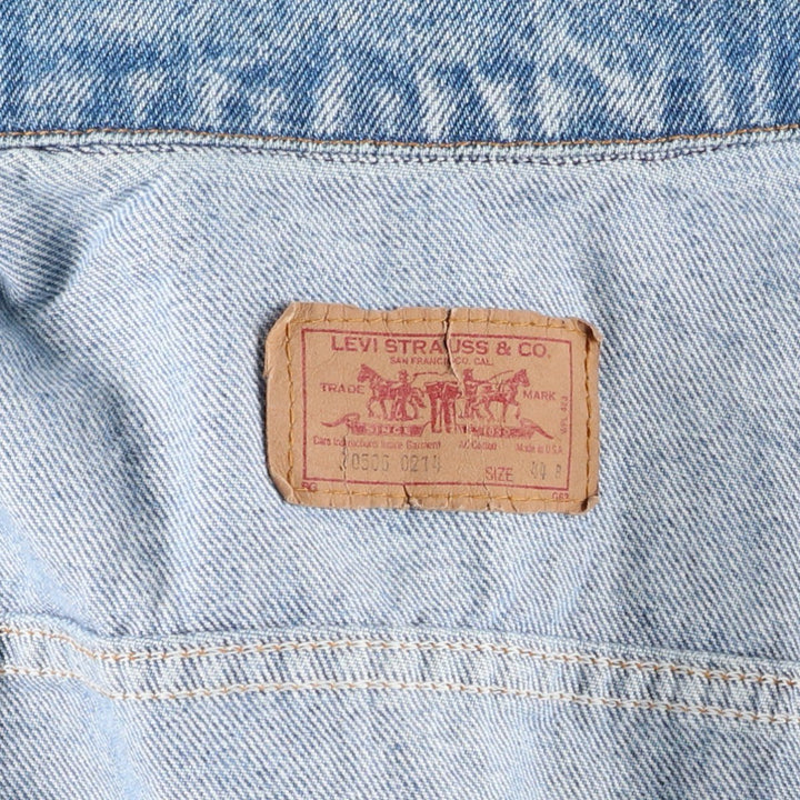90'S Levi's 70506-0214 denim jacket, denim jacket, made in USA, men's size L, vintage cotton blue type Vintage Second Hand