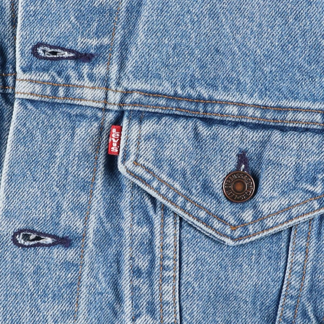 90'S Levi's 70506-0214 denim jacket, denim jacket, made in USA, men's size L, vintage cotton blue type Vintage Second Hand