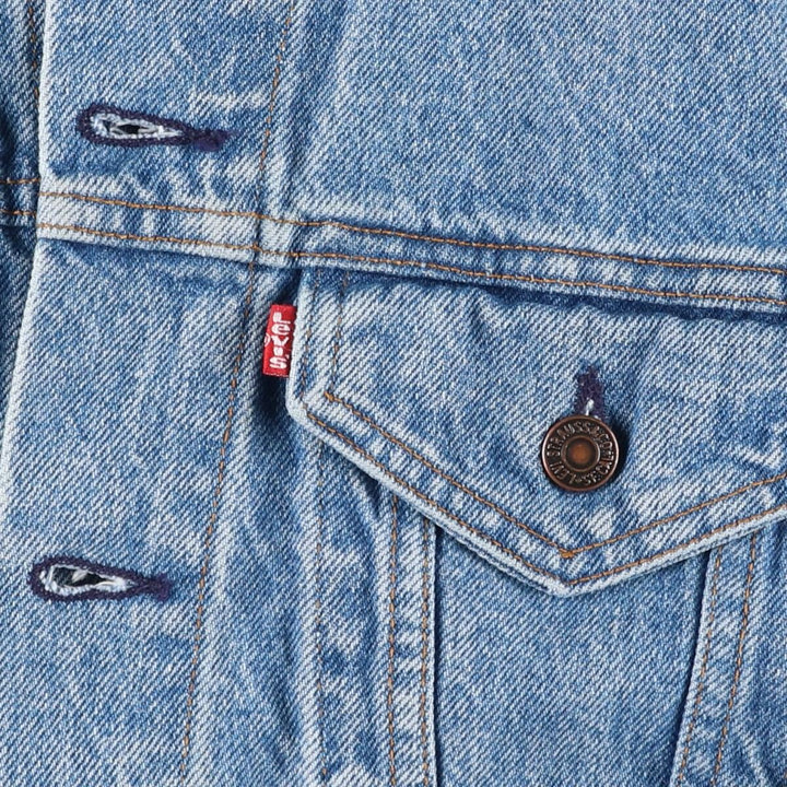 90'S Levi's 70506-0214 denim jacket, denim jacket, made in USA, men's size L, vintage cotton blue type Vintage Second Hand