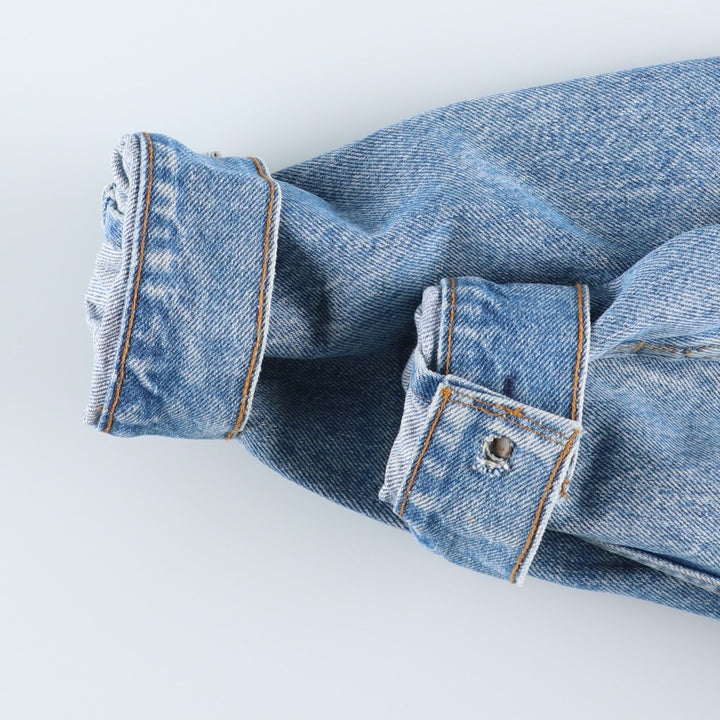 90'S Levi's 70506-0214 denim jacket, denim jacket, made in USA, men's size L, vintage cotton blue type Vintage Second Hand