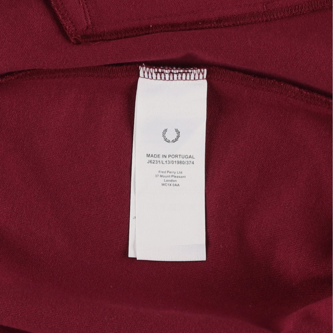 Fred Perry track jacket, men's size S (equivalent to size S) polyester burgundy type Vintage Second Hand