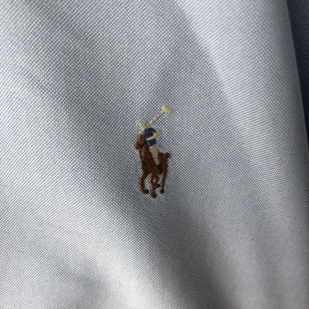 Ralph Lauren YARMOUTH long sleeve button down shirt, men's size L cotton Blue type light blue Vintage Second Hand