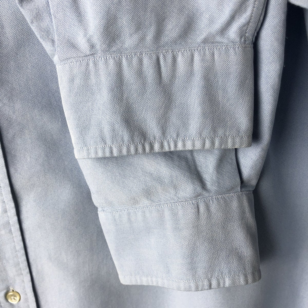 Ralph Lauren YARMOUTH long sleeve button down shirt, men's size L cotton Blue type light blue Vintage Second Hand