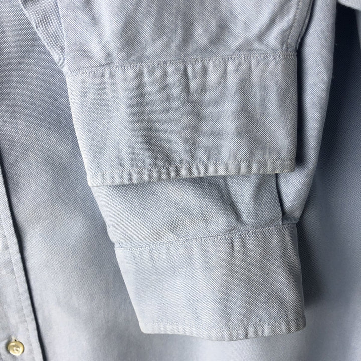 Ralph Lauren YARMOUTH long sleeve button down shirt, men's size L cotton Blue type light blue Vintage Second Hand