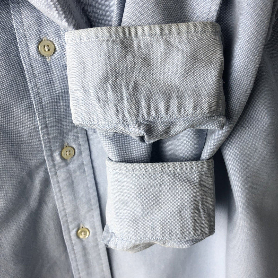 Ralph Lauren YARMOUTH long sleeve button down shirt, men's size L cotton Blue type light blue Vintage Second Hand