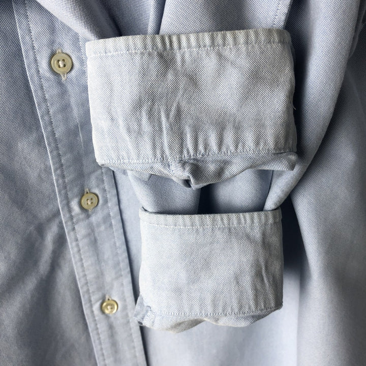 Ralph Lauren YARMOUTH long sleeve button down shirt, men's size L cotton Blue type light blue Vintage Second Hand