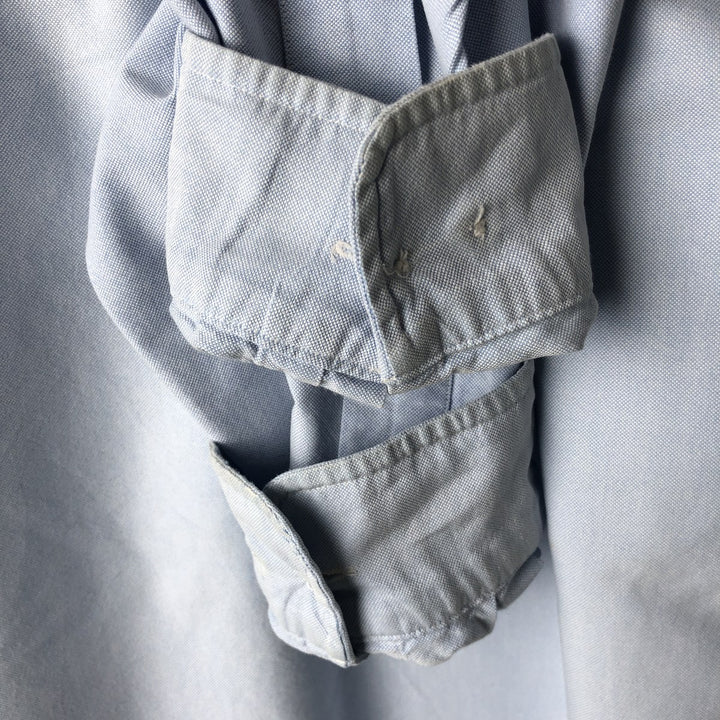 Ralph Lauren YARMOUTH long sleeve button down shirt, men's size L cotton Blue type light blue Vintage Second Hand