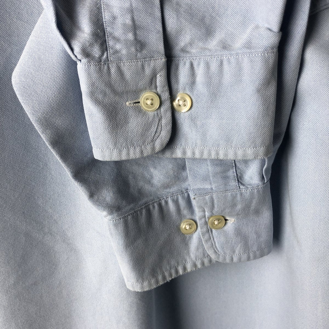 Ralph Lauren YARMOUTH long sleeve button down shirt, men's size L cotton Blue type light blue Vintage Second Hand