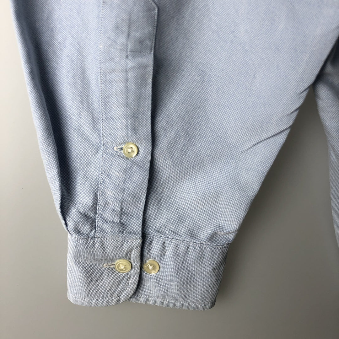Ralph Lauren YARMOUTH long sleeve button down shirt, men's size L cotton Blue type light blue Vintage Second Hand