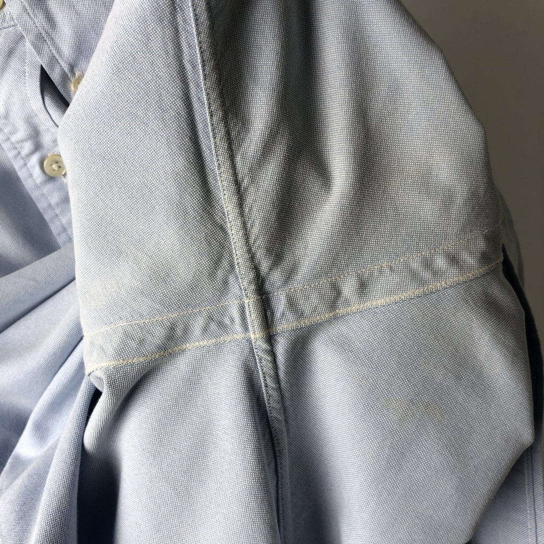 Ralph Lauren YARMOUTH long sleeve button down shirt, men's size L cotton Blue type light blue Vintage Second Hand