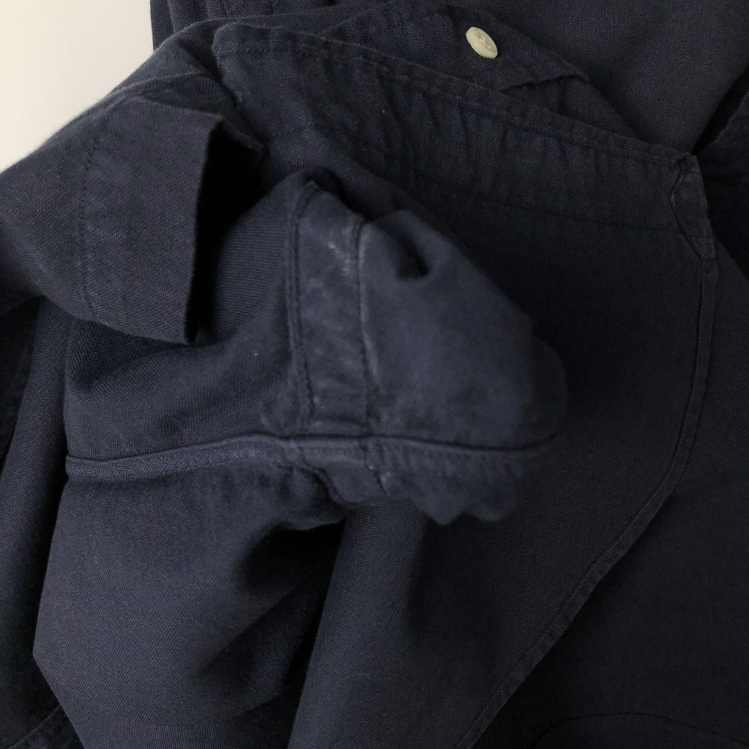 Ralph Lauren POLO RALPH LAUREN CLASSIC FIT long-sleeved button-down shirt, men's size L cotton navy blue type Vintage Second Hand